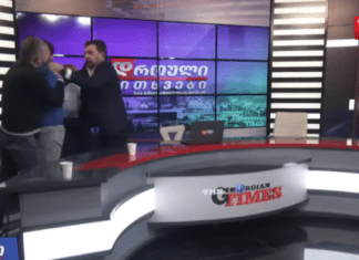 (ვიდეო) ხელჩართული ჩხუბი და გინება პირდაპირ ეთერში