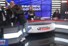 ვიდეო: ნონა მამულაშვილი “ჯორჯიან თაიმსის” პირდაპირ ეთერში დავით ლორიას ფიზიკურად დაუპირისპირდა