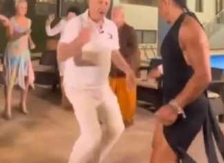 გივი სიხარულიძის მორიგი ცეცხლოვანი ცეკვა რესტორანში ( ვიდეო)