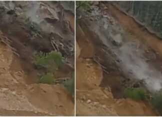 VIDEO: ვინც დასავლეთში მიდიხართ, ფრთხილად იყავით, მეწყერი ყოველ წამს იშლება გზაზე – შოკისმომგვრელი კადრები რიკოთიდან