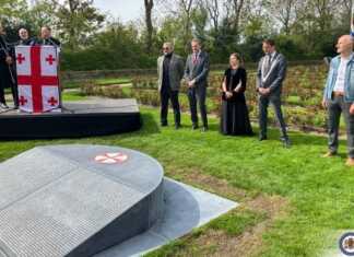 ტექსელის კუნძულზე ქართველი ჯარისკაცების ხსოვნისადმი მიძღვნილი მემორიალური დაფა გაიხსნა