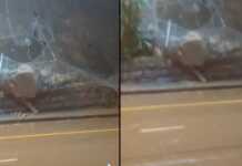 VIDEO: ძლიერი წვიმის შედეგად ვაკეში კლდე ჩამოიშალა – საგანგაშო კადრები ადგილიდან