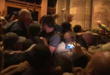 (ვიდეო) ერევანში შეტაკებები დაიწყო, არიან დაშავებულები – მთავრობის შენობის სახურავზე სნაიპერები გამოჩნდნენ