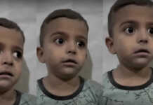 სულისშემძვრელი ვიდეო – შოკირებული პატარა პალესტინელი ბიჭუნა, რომელიც ღაზაში თავდასხმის შემდეგ სიკვდილს სასწაულებრივად გადაურჩა