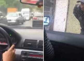 (ვიდეო) შენ ამრიო – საჭესთან პირველად დასვეს და პირდაპირ პოლიციას დაეჯახა