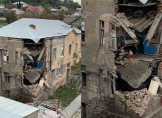 VIDEO: რა ხდება სანზონაში, სადაც კორპუსის ნაწილი ჩამოინგრა