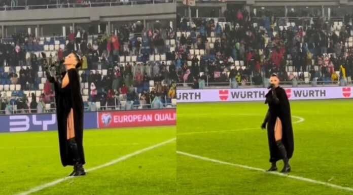 VIDEO: ნუცა ბუზალაძის გამოსვლა „დინამო არენაზე“