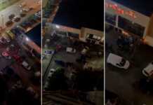 (ვიდეო) რესტორნიდან გამოსული ხალხი ერთმანეთს დაერია და პატრულის რამდენიმე ეკიპაჟმა ვერაფრით გააშველა – ვარკეთილში მომხდარი დიდი ჩხუბის კადრები